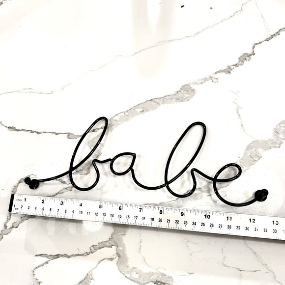 UO Black Wire Babe Cursive Writing Words Jewelry Wall Hook Decor - Picture 4 of 5